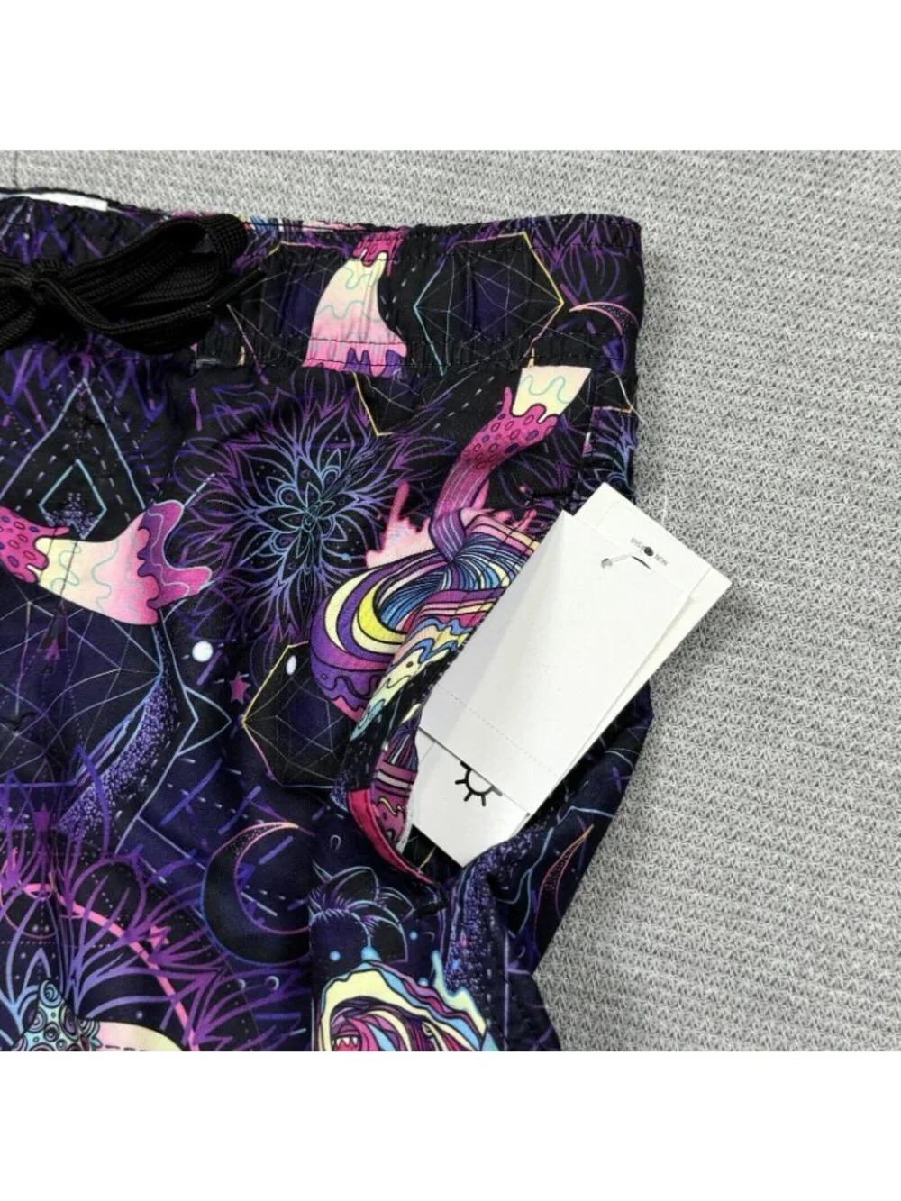 Kronic Prints Psychedelic Swim Trunks Mens S UV Protection Trippy Shorts NEW